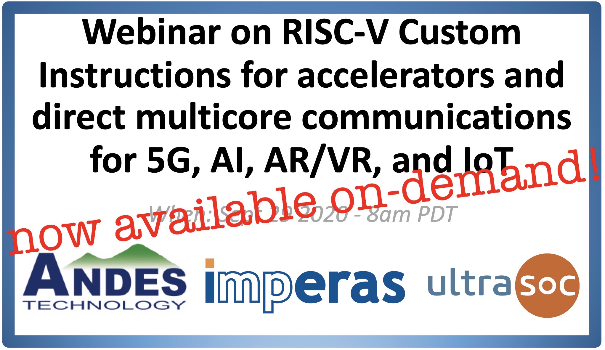 Recording now available for webinar on RISC-V Custom Instructions